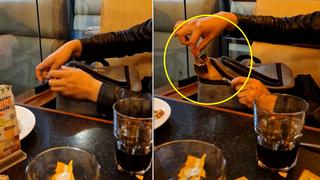 Video viral: Joven esconde a su perrito en una mochila y comen pollo a la brasa en restaurante