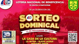 Resultados, Lotería Nacional de Panamá del 13 de noviembre: ganadores del Sorteo Dominical