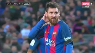 ¿Cómo no entró la pelota? Lionel Messi estrelló un remate al palo en su regreso a La Liga