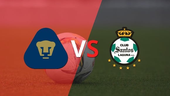 Termina el primer tiempo con una victoria para Santos Laguna vs Pumas UNAM por 3-0