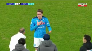 Preocupación en Napoli: Zielinski abandonó partido de Serie A por problemas respiratorios [VIDEO]