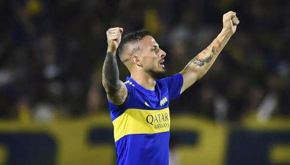 ‘Pipa’ Bendetto anota el 1-0 de Boca vs Godoy por la Liga Profesional.
