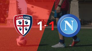 Cagliari y Napoli se reparten los puntos y empatan 1-1
