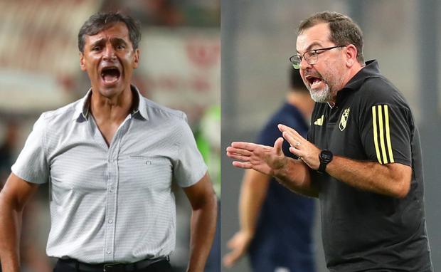 El Universitario vs. Sporting Cristal marcará un duelo aparte entre sus técnicos Fabián Bustos y Enderson Moreira. (Foto: Composición)