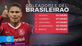 Paolo Guerrero alcanza puesto histórico en Brasil