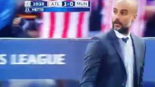 Atlético vs. Bayern Munich: la reacción de Guardiola tras el gol de Saúl