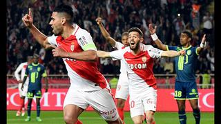 Mónaco quedó a un paso del título de la Ligue 1 tras golear al Lille con doblete de Falcao