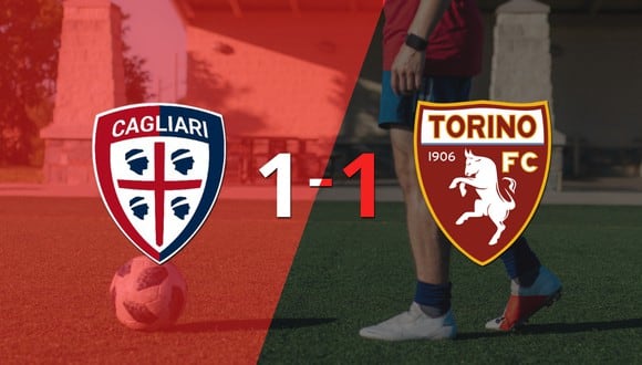 Cagliari y Torino se reparten los puntos y empatan 1-1