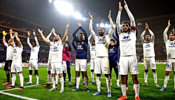 Olympique Lyon estaba en el séptimo puesto con 40 puntos, a 9 unidades de lugares de clasificación a torneos internacionales. (Foto: AFP)