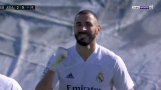 Clases de definición con Benzema: el golazo del francés para el 2-0 del Real Madrid ante Huesca [VIDEO]