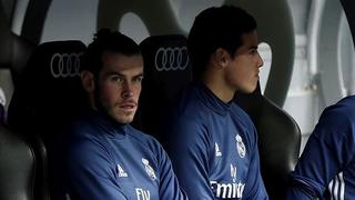 No le gustó: la reacción de James Rodríguez al ver la entrada de Bale ante Espanyol [VIDEO]