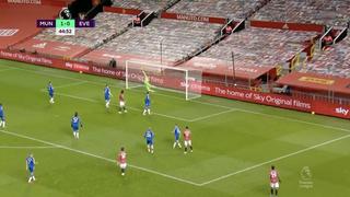 El gol de la fecha: Bruno Fernandes ‘colgó' al arquero y anotó el 2-0 de Manchester United ante Everton [VIDEO]