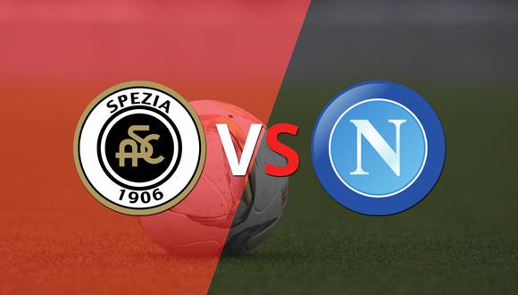 Termina el primer tiempo con una victoria para Napoli vs Spezia por 3-0