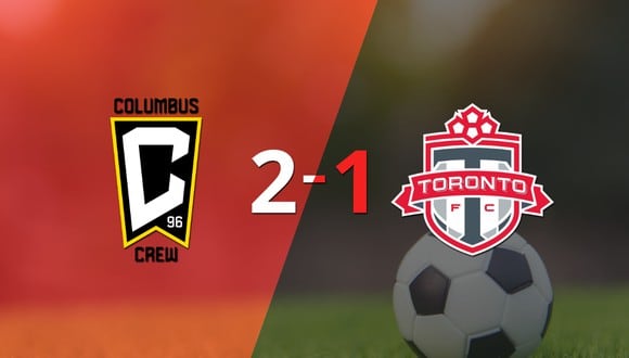 Con la mínima diferencia, Columbus Crew SC venció a Toronto FC por 2 a 1