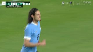 Doblete del ‘Matador’: gol de Edinson Cavani para el 3-0 de Uruguay vs. México en amistoso [VIDEO]