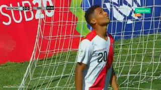Al minuto de juego: Marcos López estuvo muy cerca de marcar un golazo para Perú en el Sudamericano Sub 20 [VIDEO]