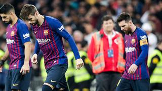 Una reunión acalorada: Lionel Messi, Luis Suárez y Piqué tras perder Copa del Rey