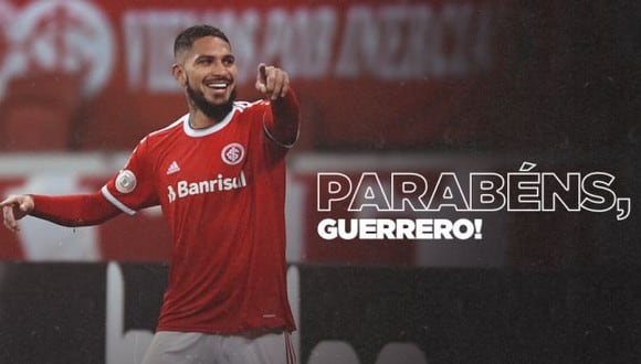Paolo Guerrero es el máximo artillero de la selección peruana, con 39 goles. (Foto: SC Internacional)