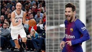 ¡Todos lo apoyan! Messi pidió votar por Manu Ginóbili para que llegue al NBA All-Star Game 2018