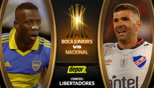 Boca vs. Nacional se enfrentan por octavos de la Copa Libertadores. (Diseño: Depor)
