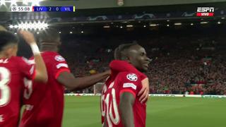 Anfield es una fiesta: gol de Sadio Mané para el 2-0 de Liverpool vs. Villarreal [VIDEO]