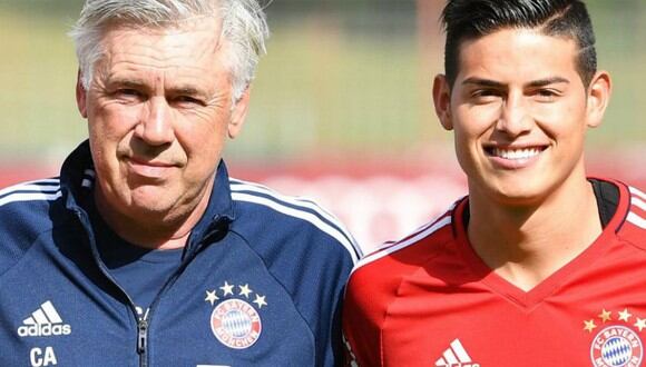 James Rodríguez volverá a trabajar bajo las órdenes de Ancelotti tras el Real Madrid y Bayern Munich. (Foto: AFP)