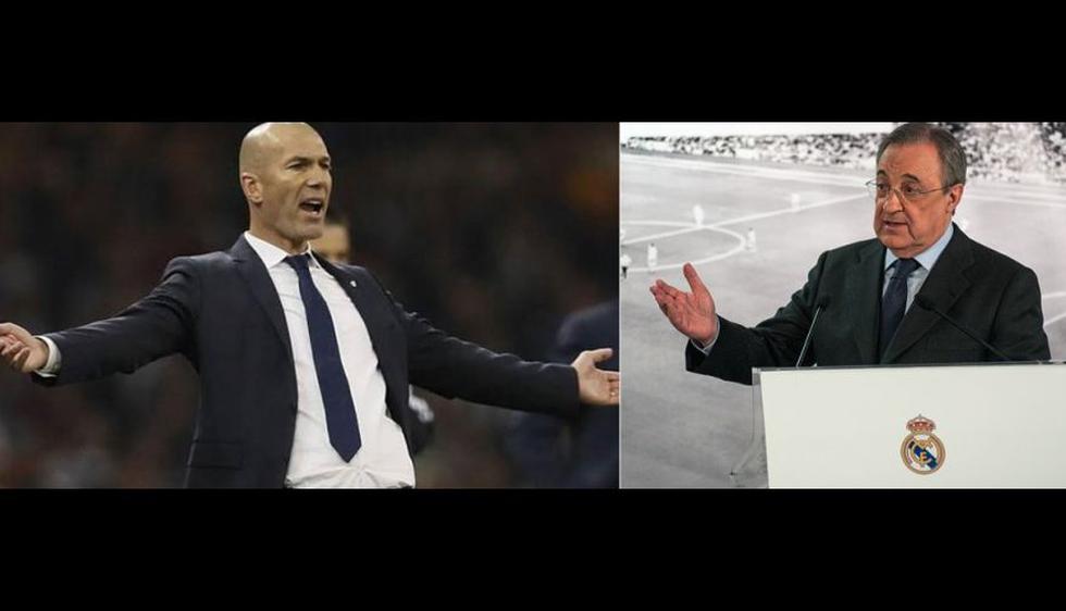 Florentino Pérez solo cumplió con uno de los siete pedidos de Zidane para el Real Madrid. (Getty Images)