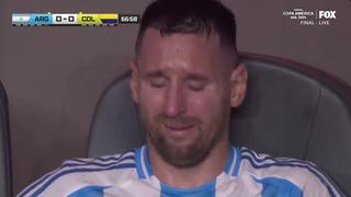 ¡Rompió en llanto! Lionel Messi se fue lesionado y dejó la final de la Copa América