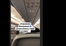 Viaje seguro: piloto de avión saludó a jugadores de Alianza Lima por el empate ante Binacional [VIDEO]