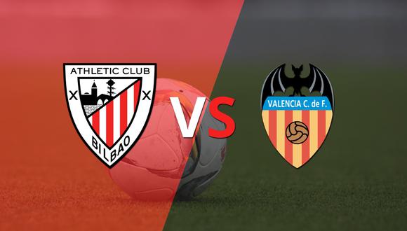 Termina el primer tiempo con una victoria para Athletic Bilbao vs Valencia por 1-0