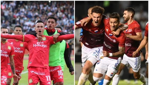 Huancayo y Nacional se verán las caras por la primera fase de la Copa Libertadores 2023. (Fotos: Agencias)