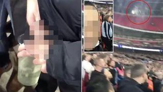 El grotesco video de un hincha tirándole orina a sus rivales en Inglaterra y el castigo ejemplar del club