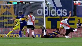 Zambrano resbaló y River Plate vacunó: el gol de Girotti para el 1-1 contra Boca Juniors [VIDEO]