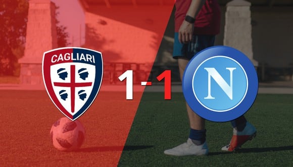 Cagliari y Napoli se reparten los puntos y empatan 1-1