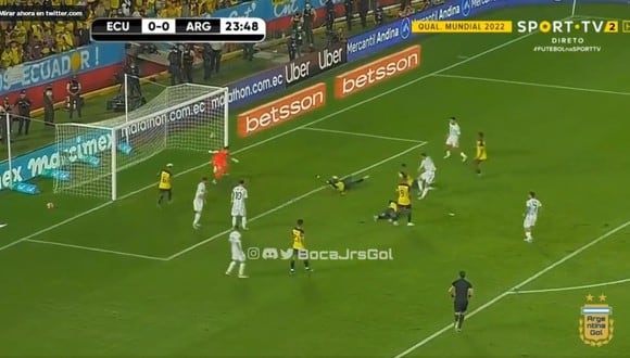El primero en Guayaquil: gol de Julián Álvarez para el 1-0 de Argentina vs. Ecuador. (Sport TV)