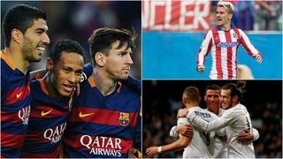 Real Madrid, Atlético y Barcelona: el fixture de los candidatos a la Liga