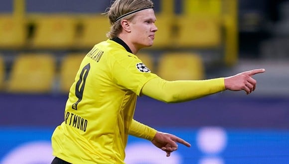 Erling Haaland llegó al Dortmund en el mercado de invierno de 2020. (Getty Images)