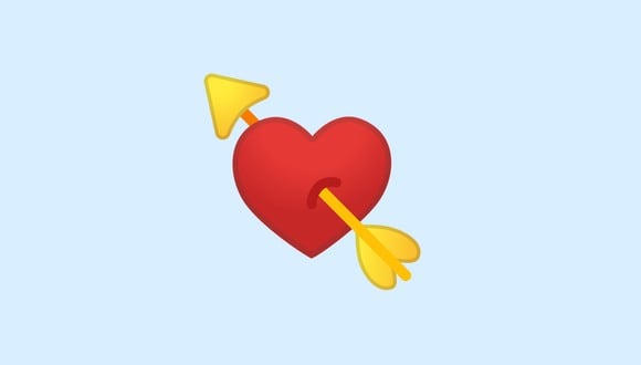 Conoce qué significa realmente el emoji de WhatsApp conocido como Heart with Arrow. (Foto: Emojipedia)