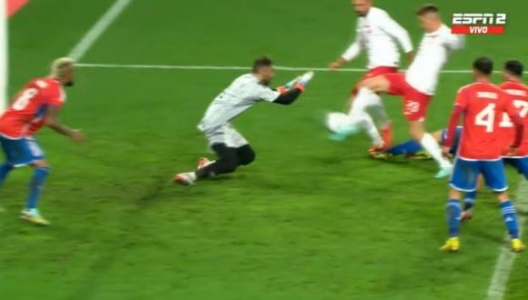 Error de Claudio Bravo y gol de Piatek para el 1-0 de Chile vs. Polonia en amistoso. (Foto: ESPN)