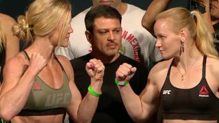 Valentina Shevchenko y Holly Holm estuvieron desafiantes en el pesaje