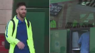 Ni el propio Messi lo esperaba: el sorprendente recibimiento que le hizo Suárez en el bus