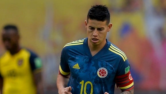 El último partido de James con Colombia fue en la derrota ante Ecuador el noviembre del 2020. (Foto: AFP)