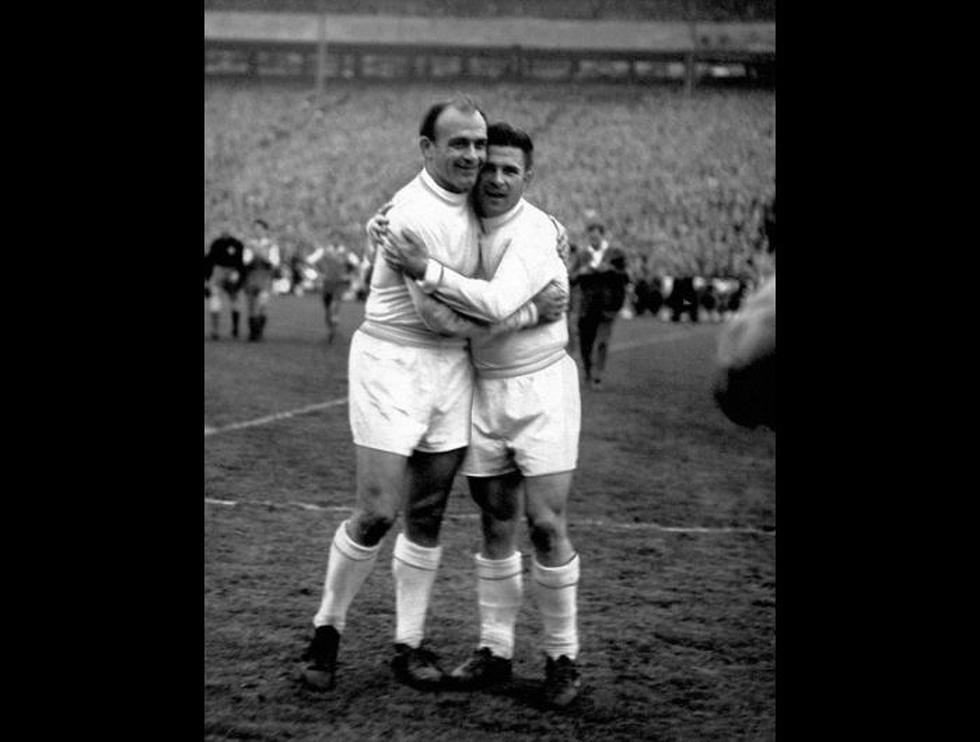 Ferenc Puskás y Alfredo Di Stéfano en el Real Madrid (Getty Images).