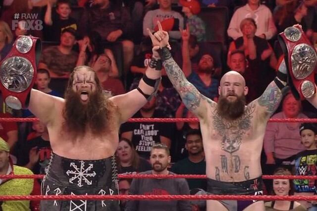 The Viking Raiders vencieron a Street Profits y a The O.C, y retuvieron los títulos en parejas de Raw. (Foto: WWE)
