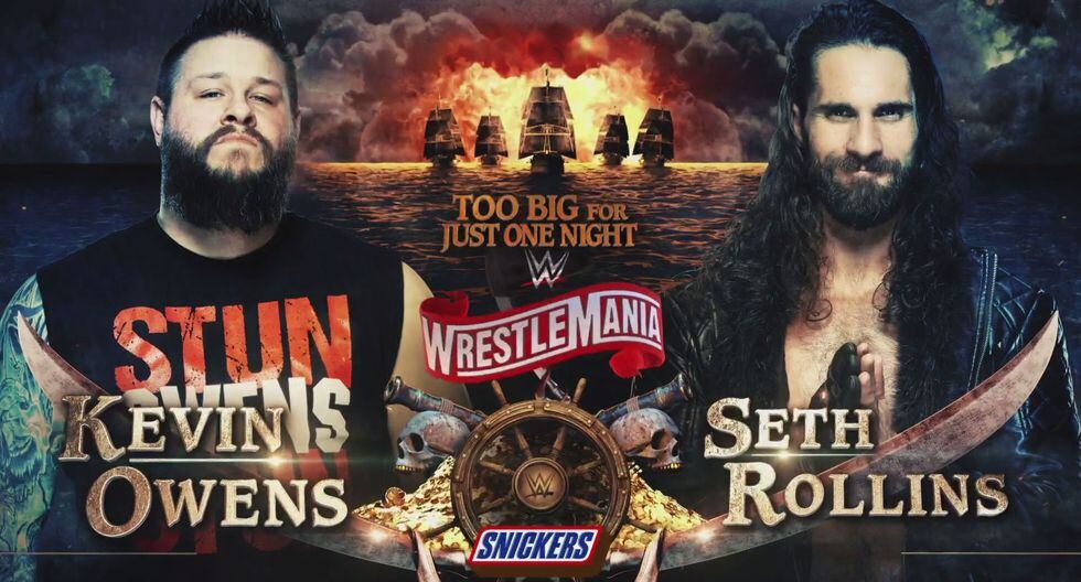 WrestleMania 36 Kevin Owens y Seth Rollins pelearán en la primera