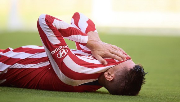 Álvaro Morata se lesionó en el duelo entre el Atlético de Madrid y el Cádiz. (Foto: Getty Images)