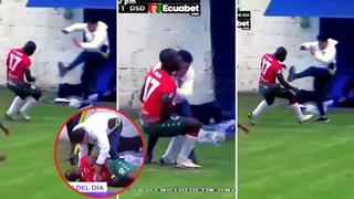 Video viral: Futbolista recibe patada a lo ‘Karate kid’ de técnico rival