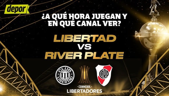 River y Libertad juegan por la Copa Libertadores 2024. (Diseño: Depor).