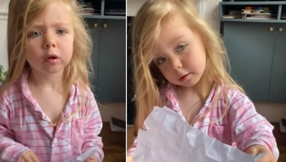 Una niña de 3 años criticó a su madre tras haber hallado su dibujo en la papelera. (Foto: SWNS / YouTube)