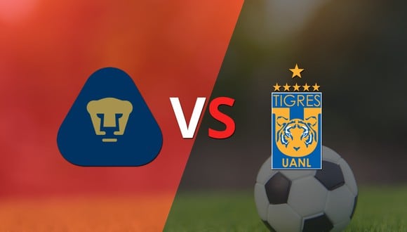 Termina el primer tiempo con una victoria para Pumas UNAM vs Tigres por 1-0